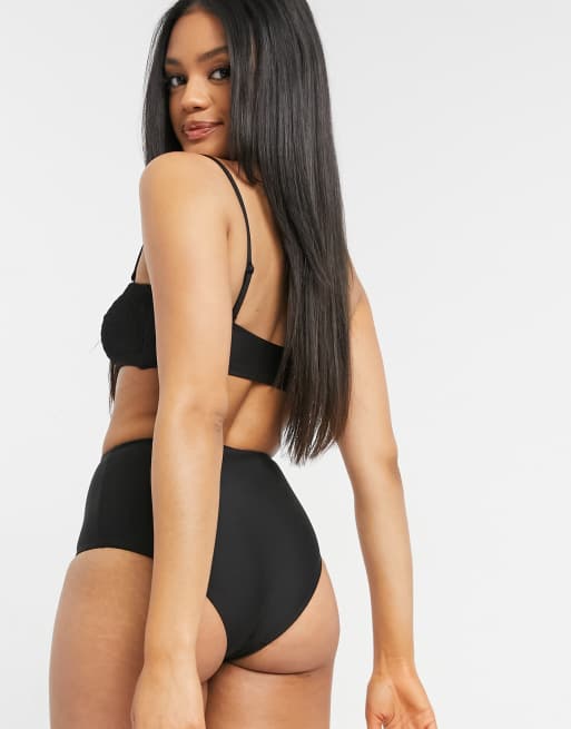 & Other Stories – Czarny dół od bikini z podwyższonym stanem – BLACK, 2 z 4
