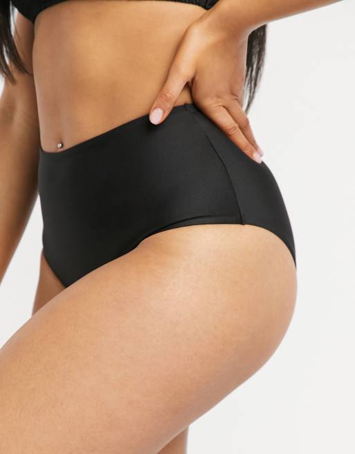& Other Stories – Czarny dół od bikini z podwyższonym stanem – BLACK, 3 z 4