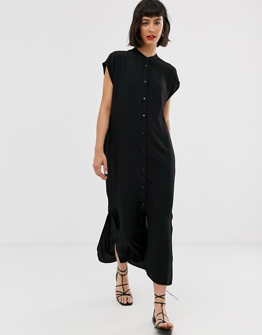 & Other Stories shirt dress in black