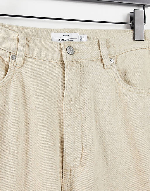 Women & Other Stories Dear linen high waist jeans in beige 