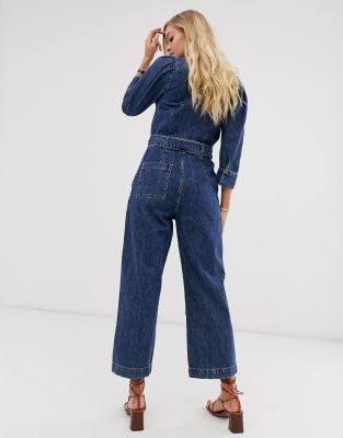 & other stories denim jumpsuit