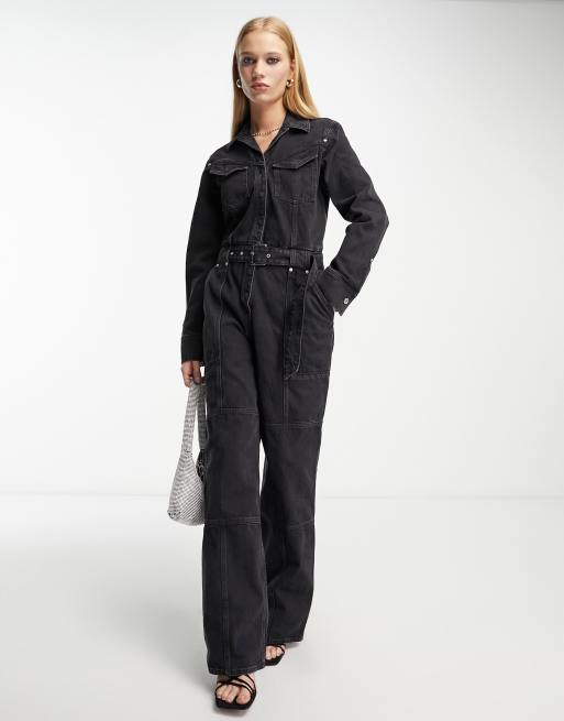 Dark denim cheap boiler suit