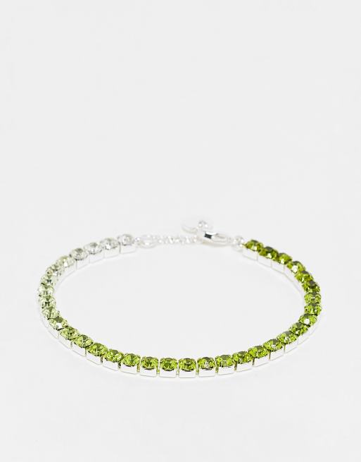 & Other Stories diamante bracelet in green and silver ASOS