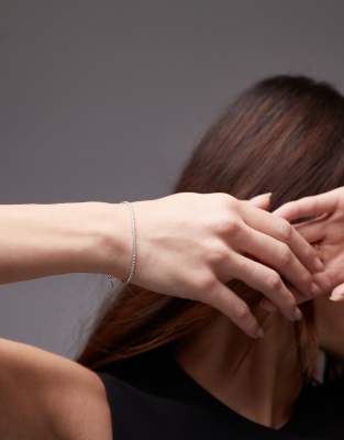 & Other Stories & Other Stories diamante tennis bracelet in silver