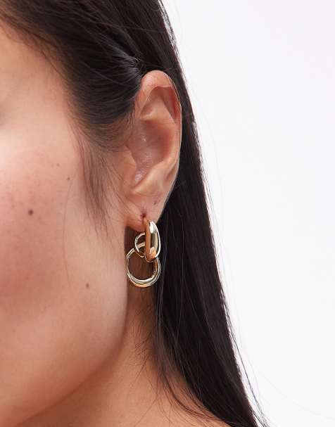 & Other Stories – Doppelte Creolen in Gold-Optik - view 1