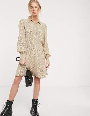 printed shirt dress