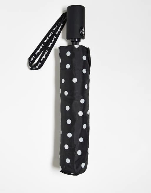 & Other Stories dotted umbrella in black