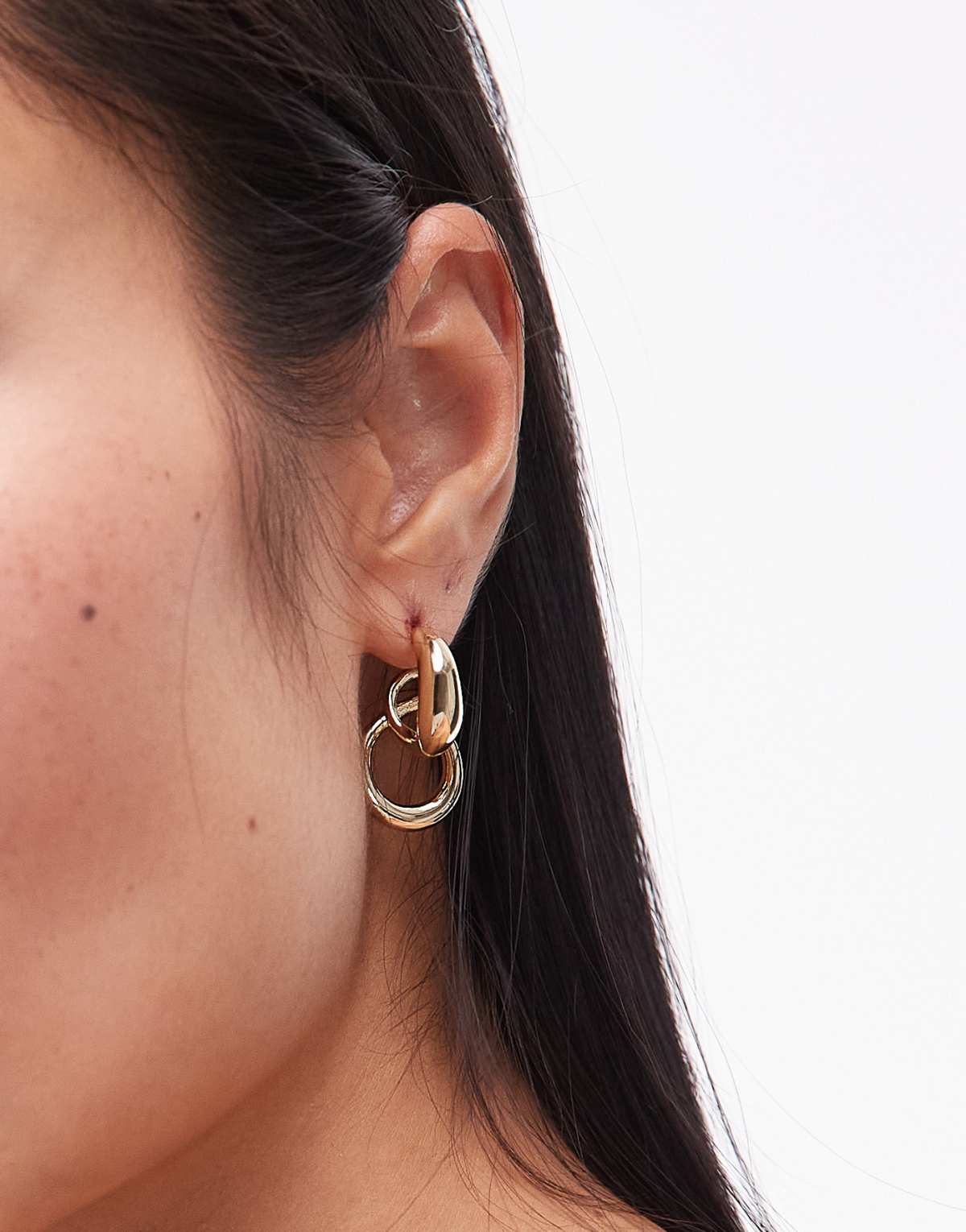 & Other Stories double hoop earrings in gold