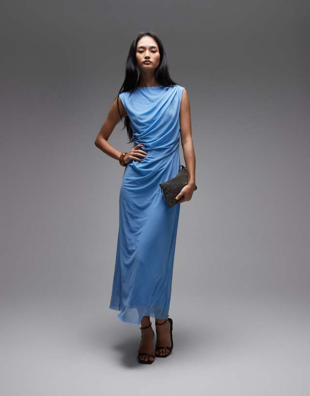 blue dress midi length & Other Stories - Draped - Women - Spandex/Polyester - XS Periwinkle Size:UK 10.5 / US 11.5 / EU 29 multiway maxi dress Black Long Sleeve Formal ensuring you can keep