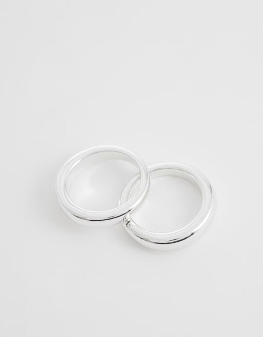 & Other Stories - Dubbele stapelring in zilver , 3 van 3