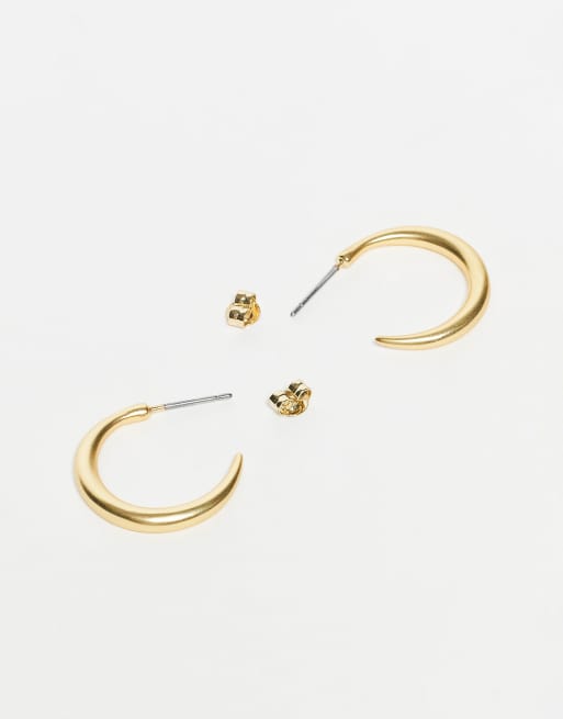 & Other Stories earrings set 2 pack faux pearl hoops and gold-tone hoops, 3 of 3