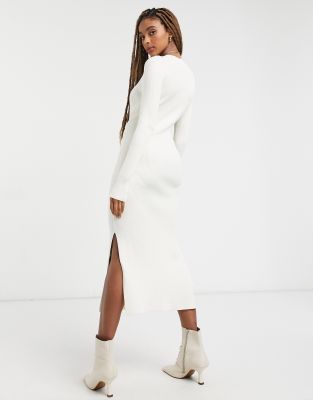 asos white knit dress