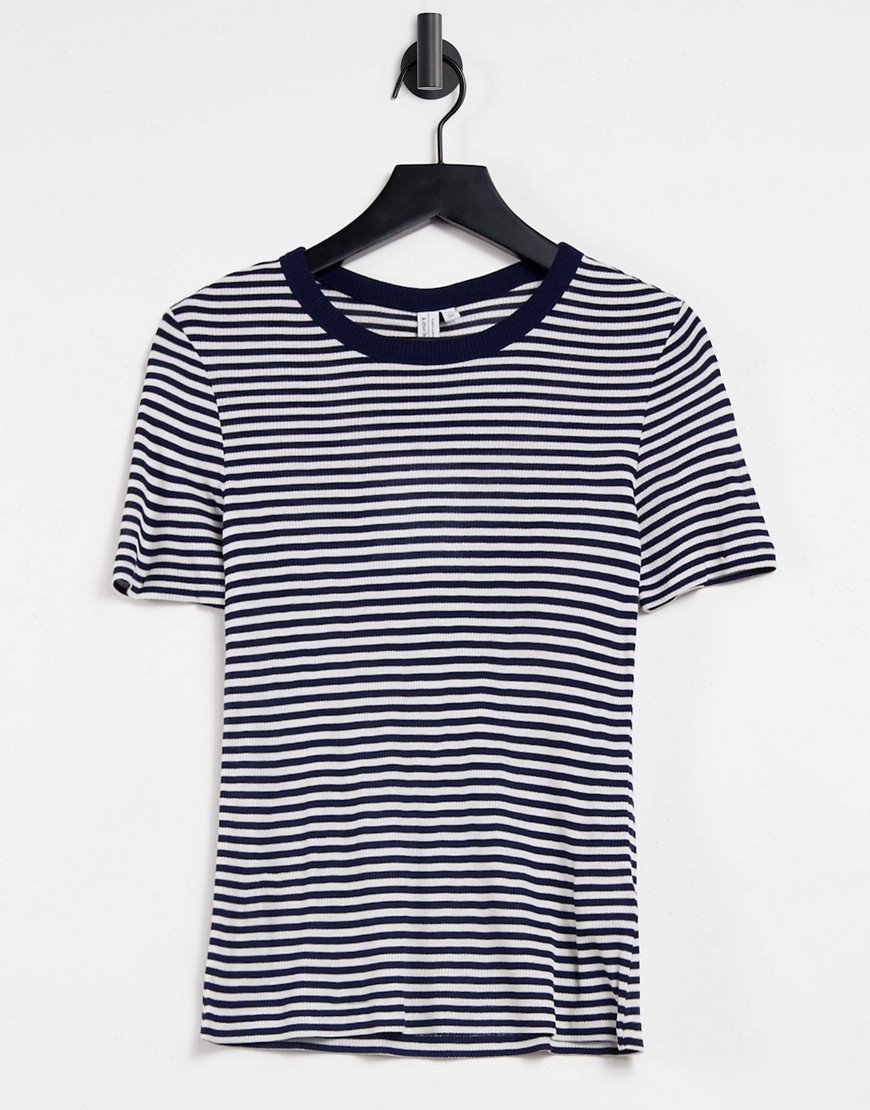 Other Stories &  Eco Stripe T-shirt In Navy And White-multi