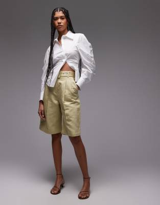 & Other Stories - Elegante Bermudashorts in Hellgelb