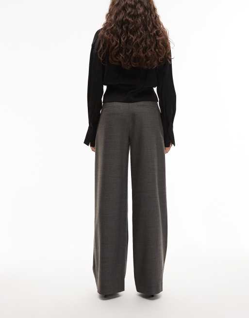 & Other Stories – Elegante Hose aus Wollmix in Dunkelgrau mit Bundfalten, 3 von 5