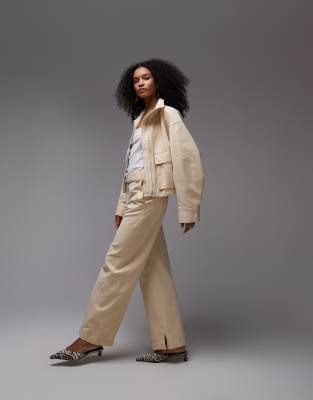 & Other Stories - Elegante Hose in Buttermilchgelb mit lockerem, geradem Schnitt, Kombiteil