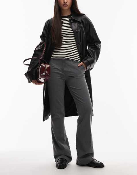 & Other Stories – Elegante Slim-Fit-Hose mit ausgestelltem Bein in Dunkelgrau  - view 1