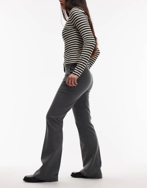 & Other Stories - Elegante smalle flare-broek in donkergrijs , 2 van 5
