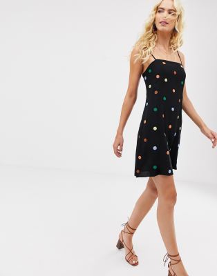 black beaded mini dress