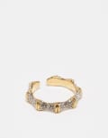 [Other Stories] & Other Stories encrusted rhinestone ring in gold L GOLD