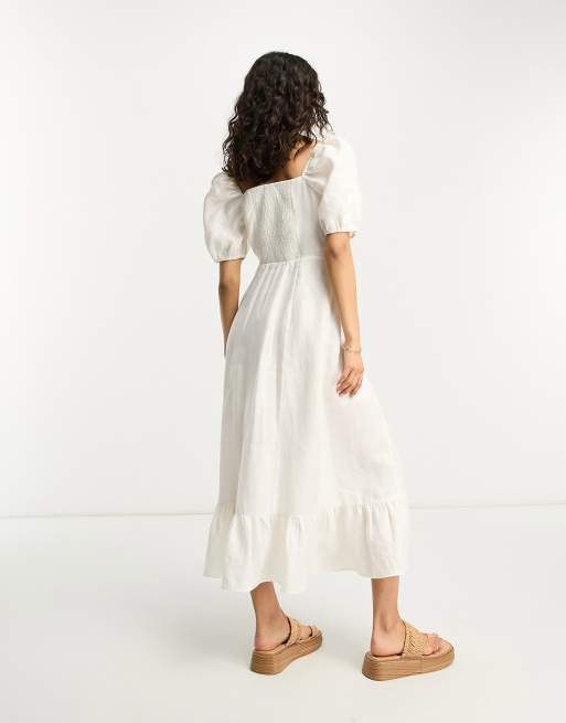 Linen shop midi dress