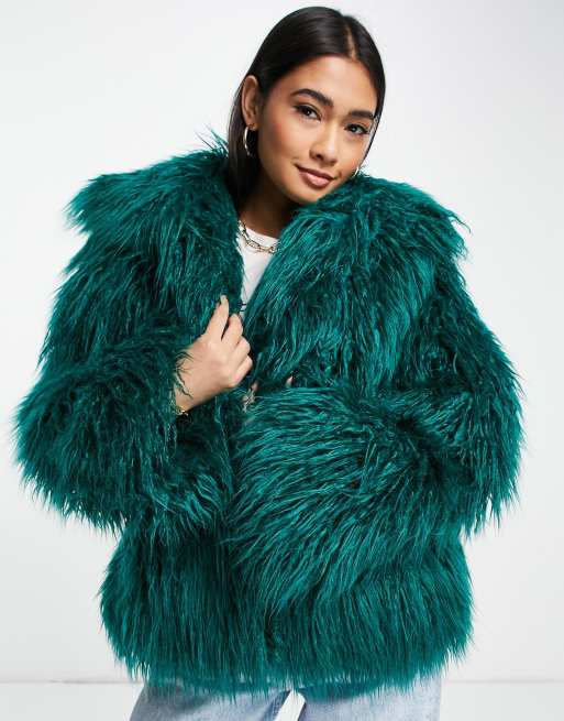 The Green Faux Fur Coat I Unexpectedly Fell In Love With - an indigo day