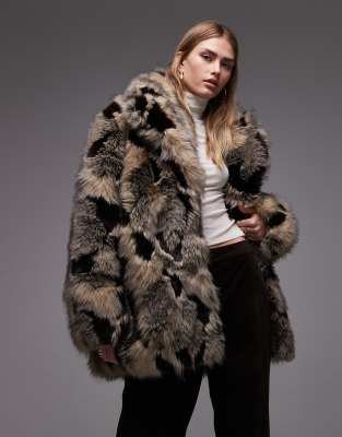 & Other Stories Faux Fur Coat In Multi