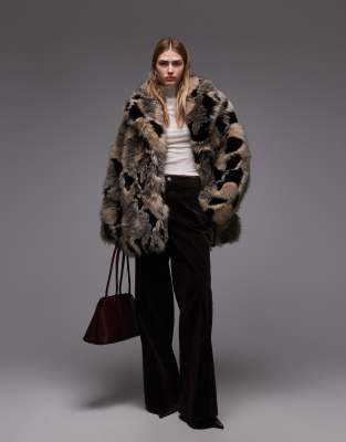 & Other Stories Faux Fur Coat In Multi