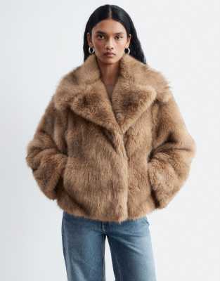 & Other Stories Faux Fur Coat In Brown