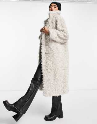 light grey fluffy coat