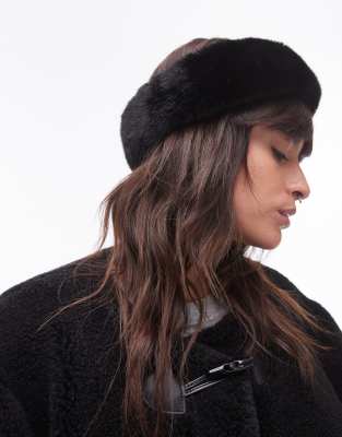 & Other Stories & Other Stories faux fur headband in black