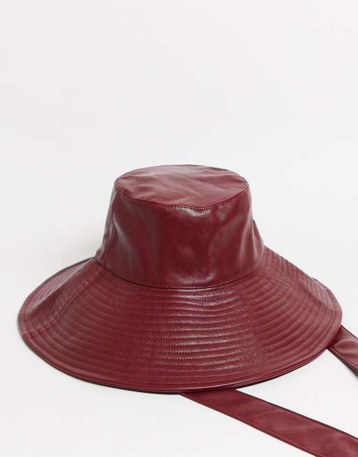 Leather cheap rain hat