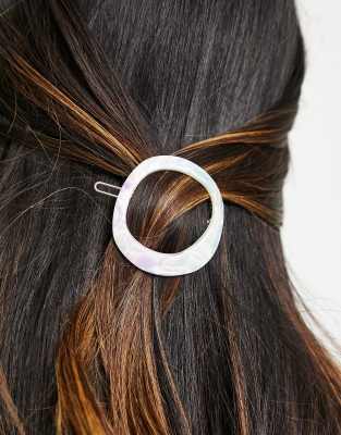 & Other Stories & Other Stories faux pearl hair clip in off white-Gold
