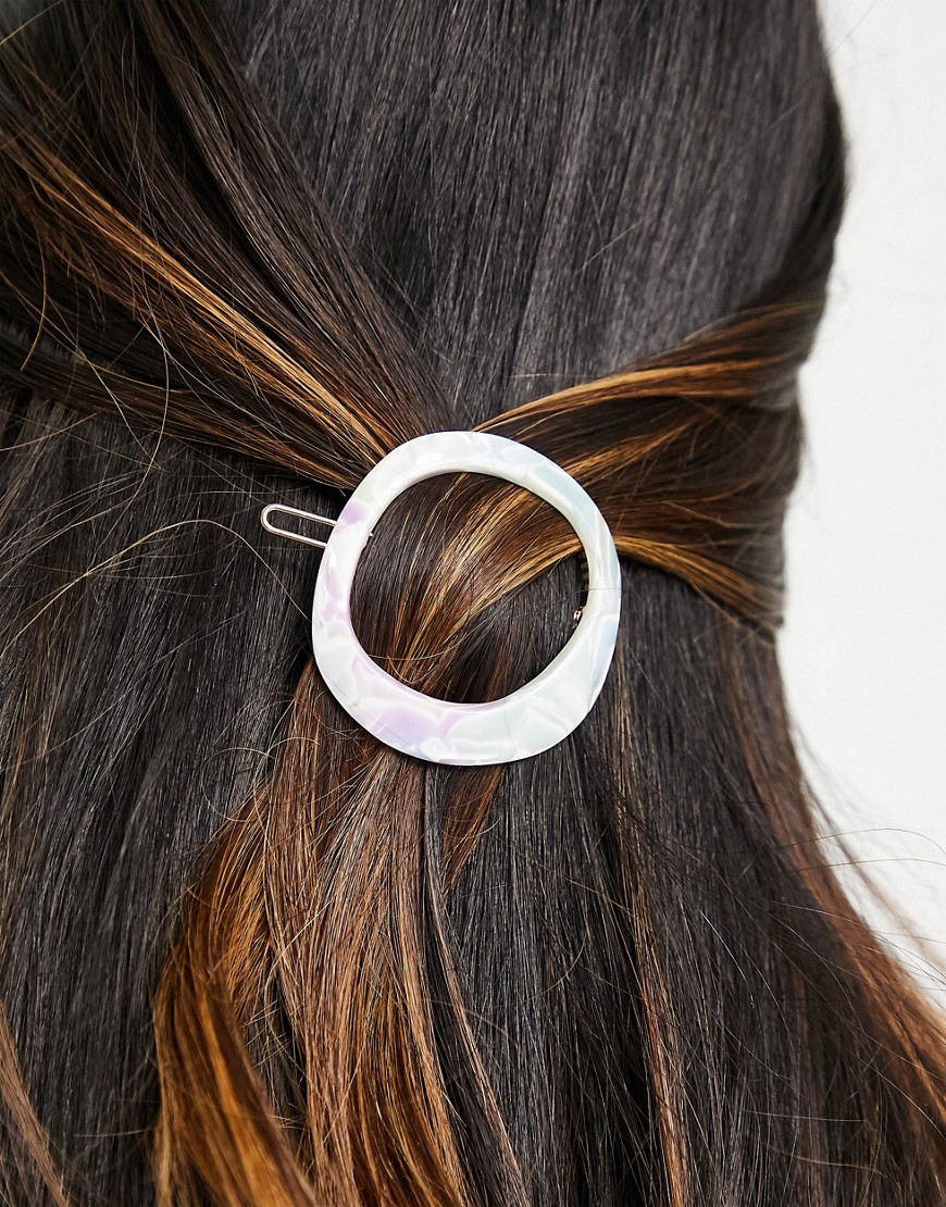Other Stories &  Faux Pearl Hair Clip In Off White-gold
