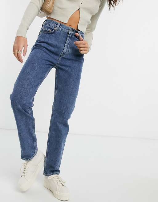 & Other Stories Favorite cotton cropped slim straight leg jean in intense  blue - MBLUE