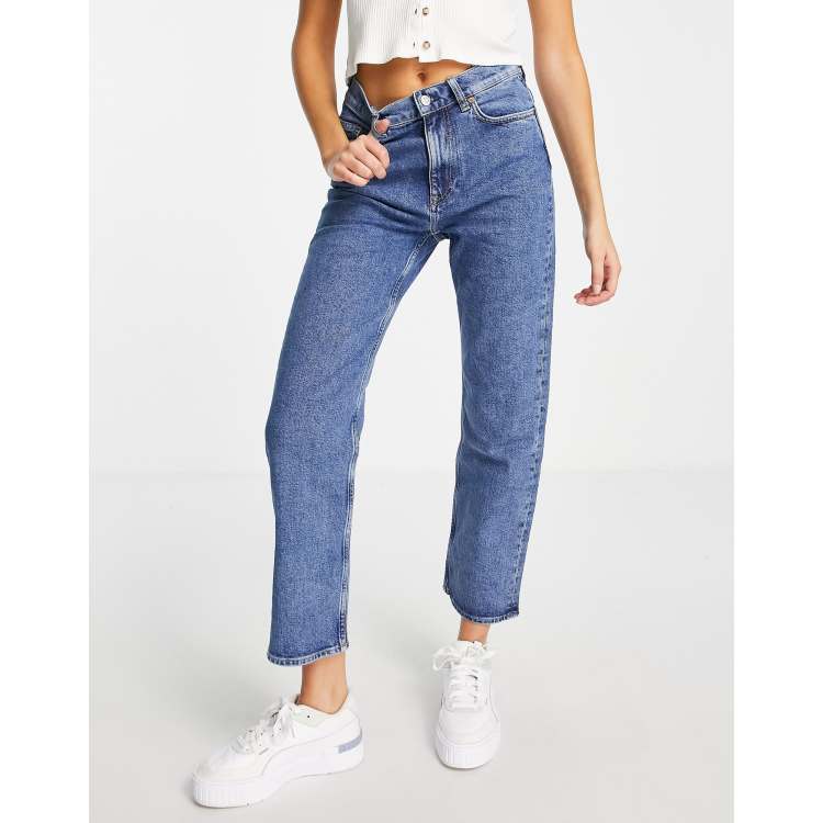 Straight leg shop jeans cropped