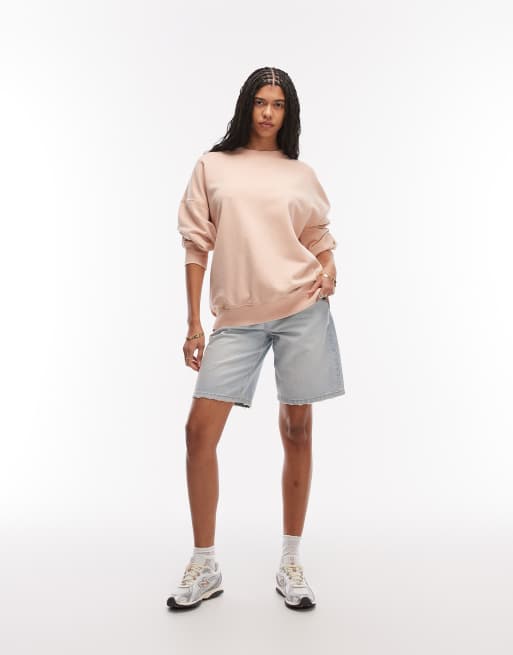 & Other Stories - Felpa girocollo oversize rosa argilla, 2 di 4
