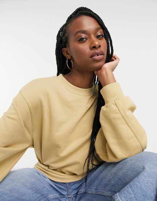 & Other Stories - Felpa in cotone sottile color cammello - BEIGE