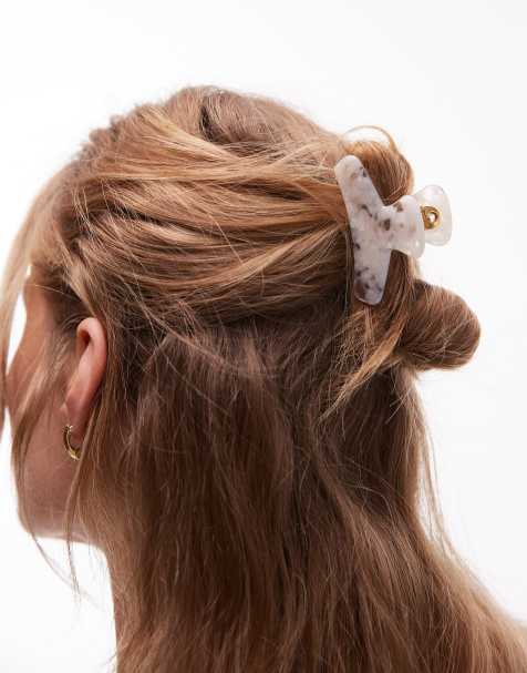& Other Stories - Fermaglio per capelli bianco effetto marmo - view 1
