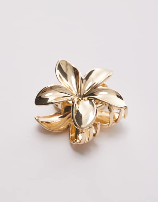 & Other Stories - Fermaglio per capelli in metallo oro a forma di fiore, 2 di 3