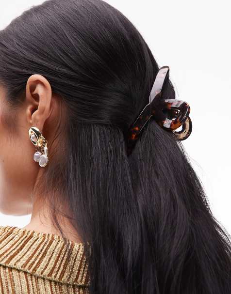 & Other Stories - Fermaglio per capelli marrone tartarugato con design attorcigliato - view 1