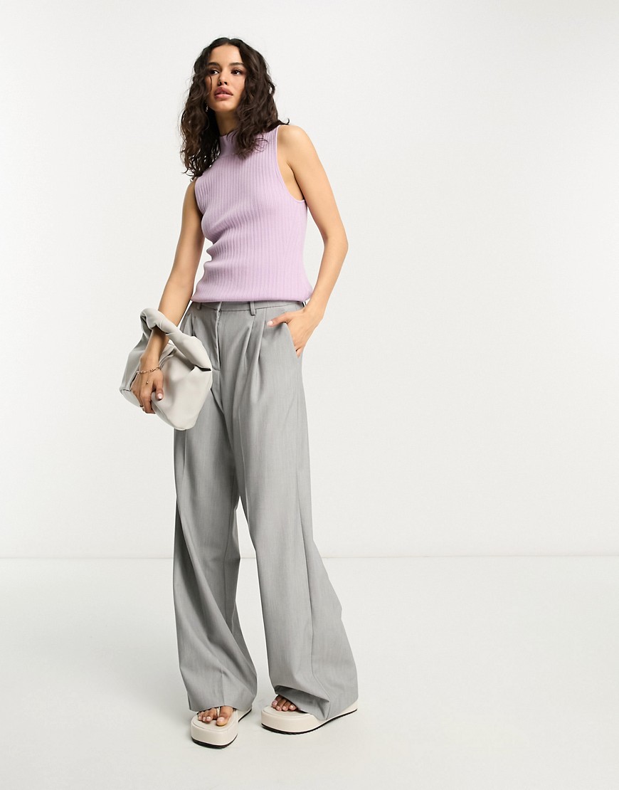 Other Stories &  Fine Knit Sleeveless Top In Lilac-purple