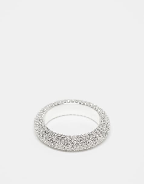 & Other Stories fine rhinestone ring in silver - view 1