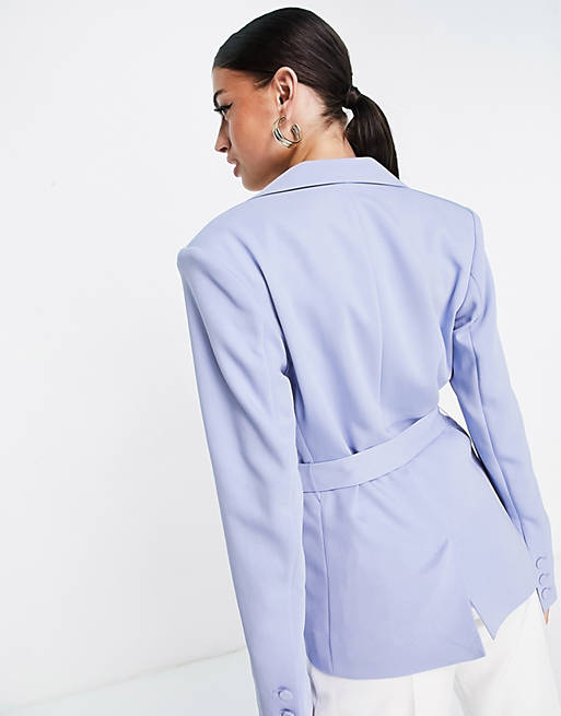 Co-ords & Other Stories fitted blazer co-ord in light blue 