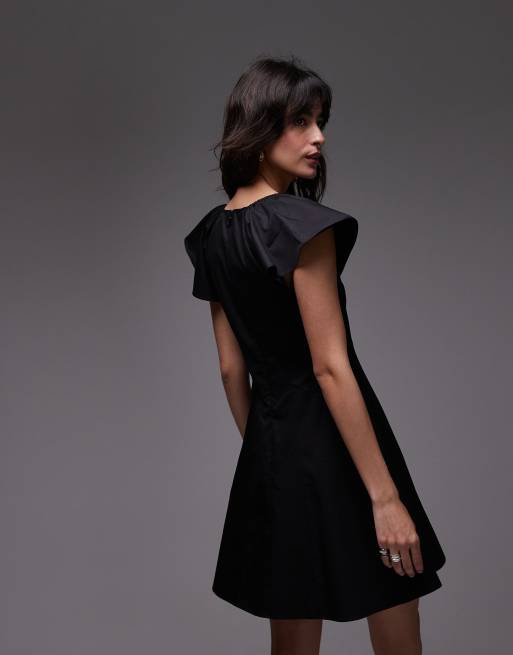 & Other Stories fitted corset mini dress in black