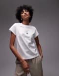 [Other Stories] & Other Stories fitted jersey top with raglan sleeves in white S WHITE