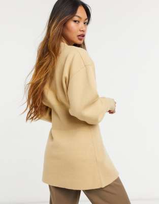 beige midi cardigan