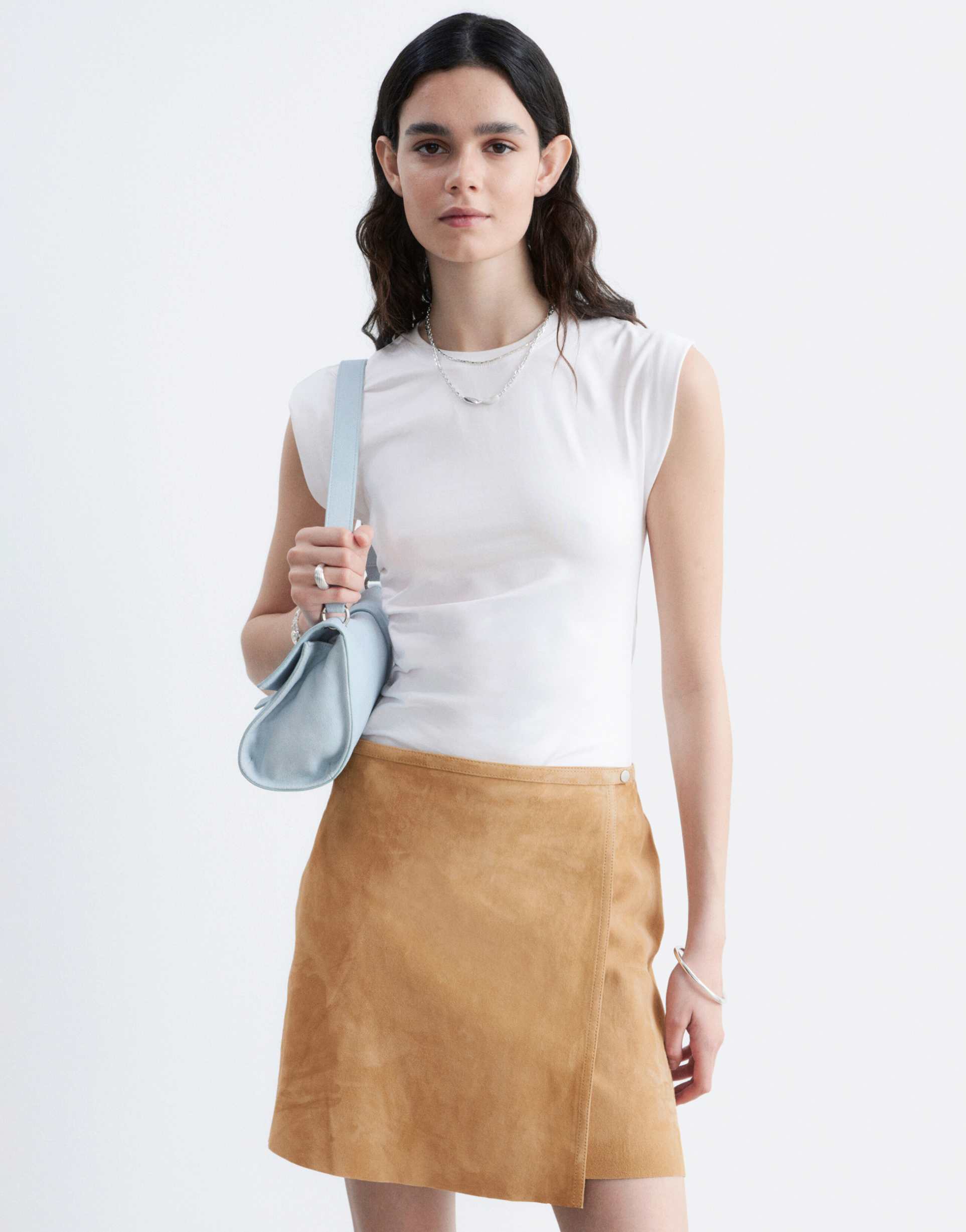 & other stories fitted sleeveless top in white