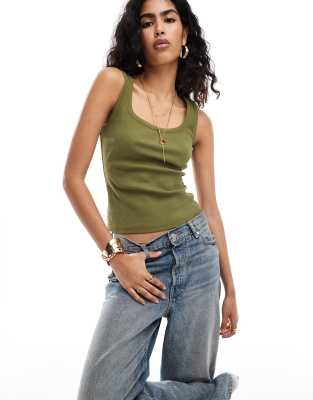 & Other Stories & Other Stories fitted vest in green