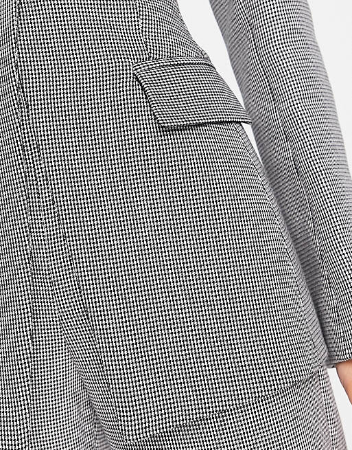 & Other Stories fitted wool blend blazer in black and white check - part of  a set